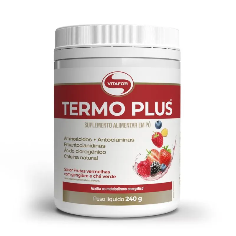 Termo Plus - Frutas vermelhas, gengibre e chá verde - 240g Vitafor