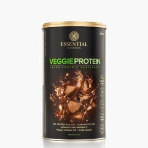 Veggie Protein Cacao- 450g Essential Nutrition - Whey Protein Ervilha e Amêndoa