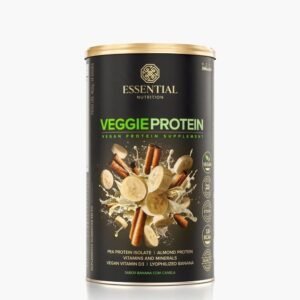 Veggie Protein Banana com Canela- 450g Essential Nutrition - Whey Protein Ervilha e Amêndoa
