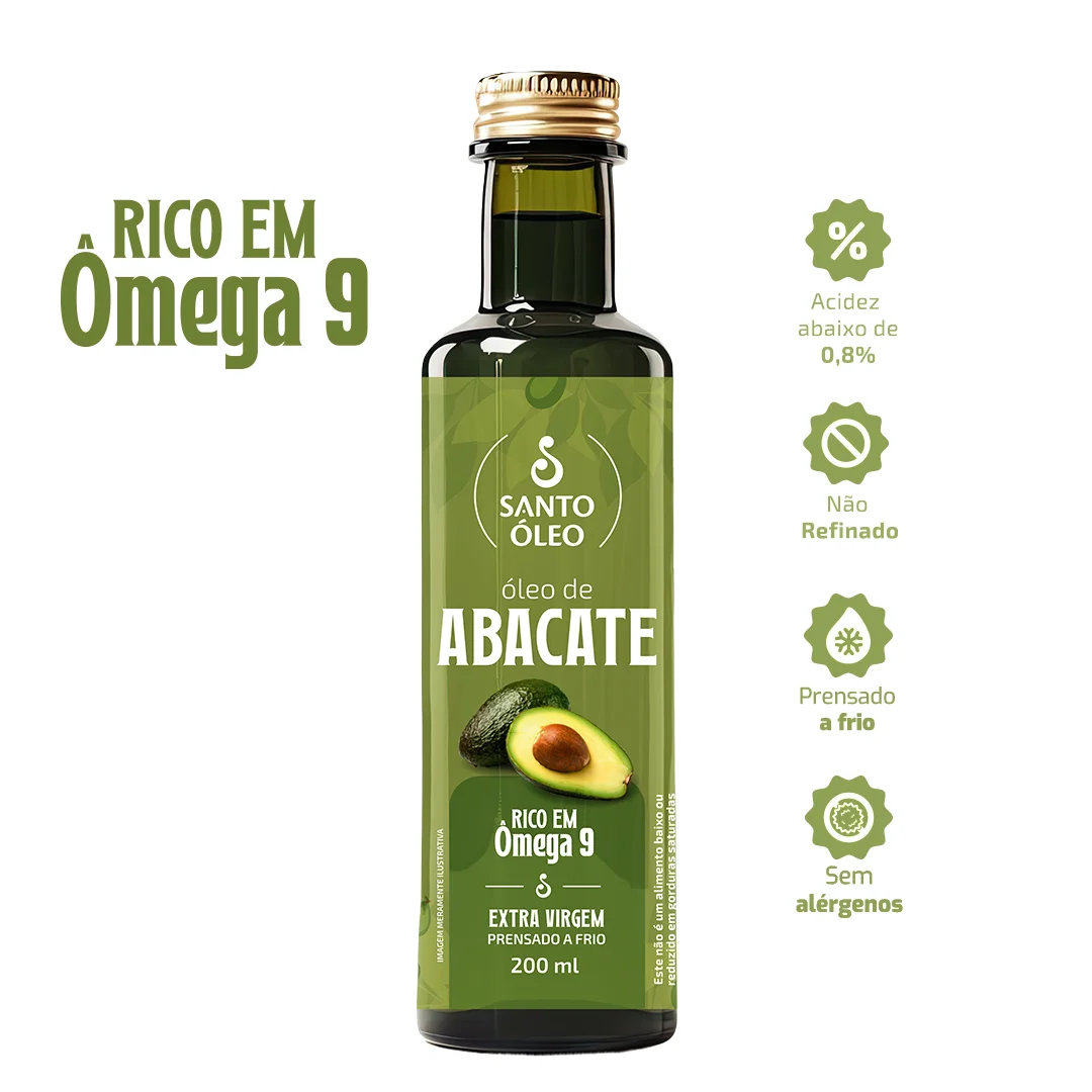 Óleo de Abacate Extravirgem - 200ml Santo Óleo