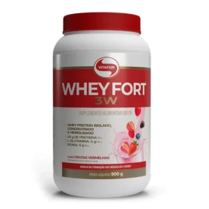 Whey Fort - Whey Protein 3W - Frutas Vermelhas - 900g Vitafor