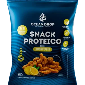 Snack Proteico Vegano - Sabor Lemon Pepper - 40g Ocean Drop
