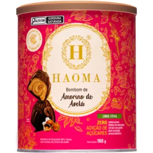 Bombom Amorino de Avelã Lata- 160g Haoma - Linha Stevia