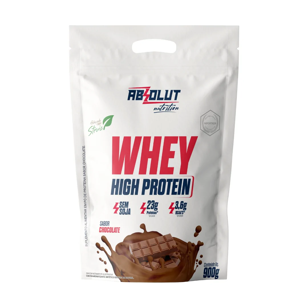Whey High Protein - Sabor Chocolate - 900g  Absolut Nutrition