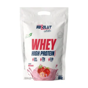 Whey High Protein - Sabor Morango - 900g  Absolut Nutrition