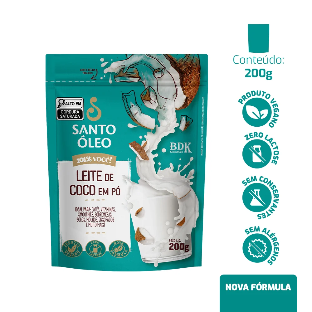 Farinha Coco Marrom – 200g Santo Óleo