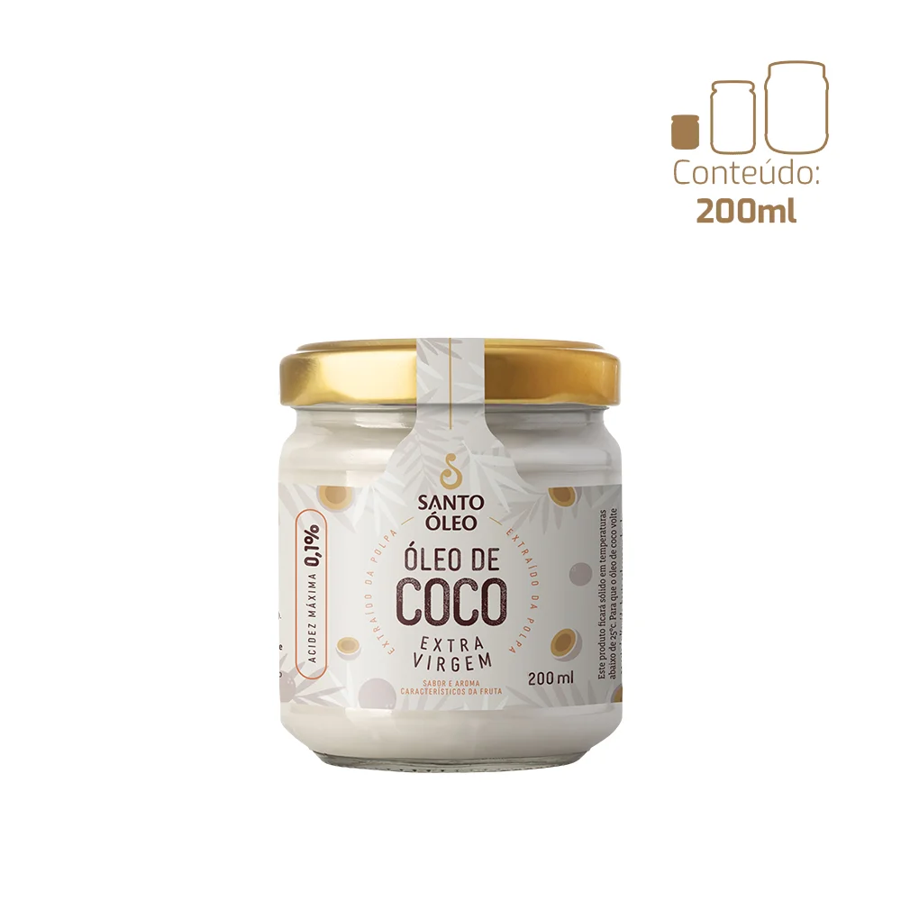 Óleo de Coco de Polpa -200ml Santo Óleo