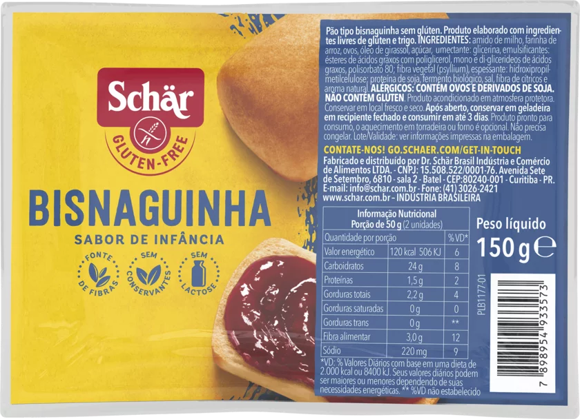 Bisnaguinha - 150g Schär