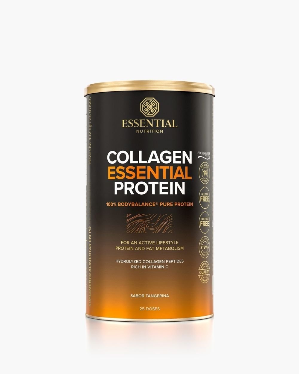 Collagen Essential Protein Tangerina - 432,5g Essential Nutrition - Proteína do colágeno