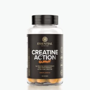 Creatine Action Gummy - Laranja - 60 gomas Essential Nutrition