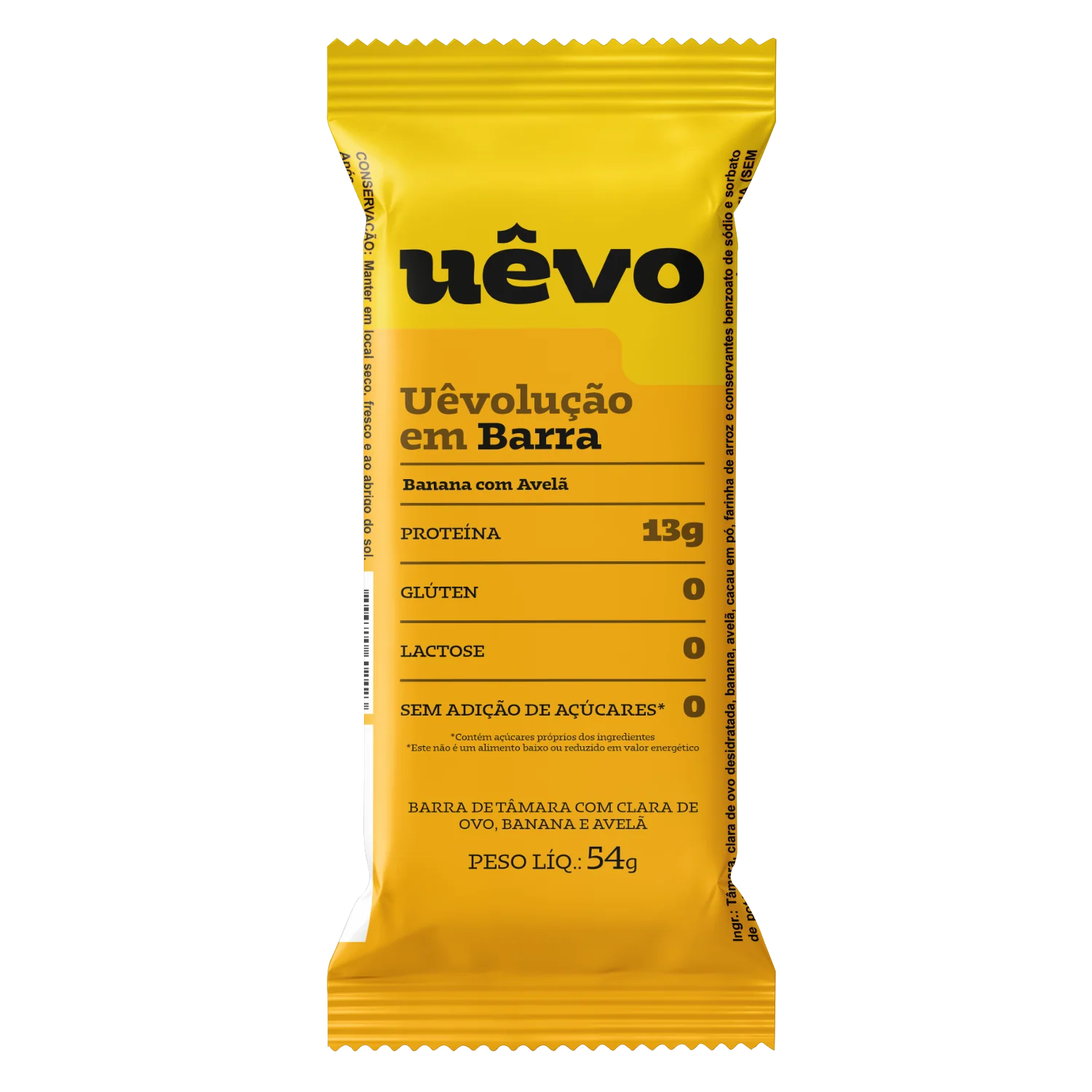 Uêvolução em Barra - Banana com Avelã - 54g Uêvo
